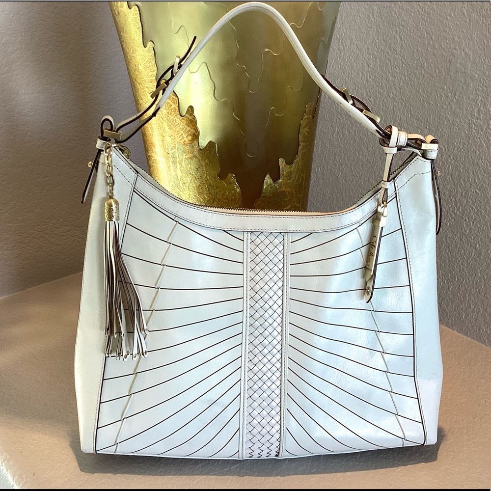 Cole Haan Ivory Leather Shoulder Bag